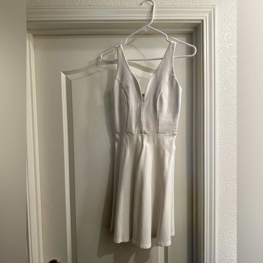 White skater dress